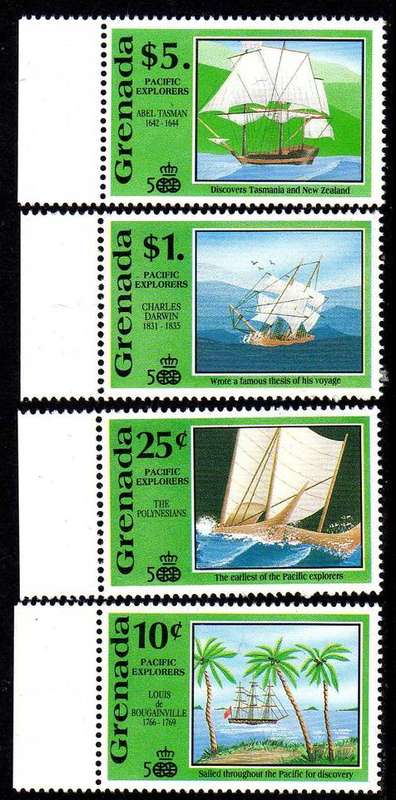 GRENADA 1991 "COLUMBUS" PART SET OF 4 U.M.M. SG 2223,2224, 2226 & 2229. CAT 7,60 POUNDS.