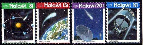 MALAWI 1986 "HALLEY'S COMET" SET OF 4 U.M.M. SG 742-5. CAT 3,75 POUNDS.