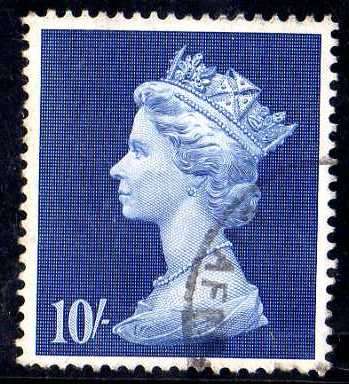GREAT BRITAIN 1969 10/- DEFINITIVE VERY FINE USED. SG 789. CAT 7 POUNDS.