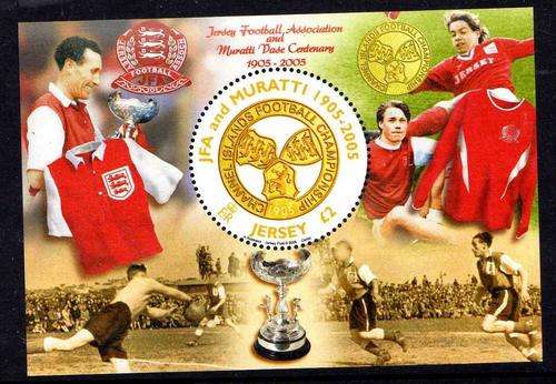 JERSEY 2005 "FOOTBALL CENTENARY" M/S UMM. SG MS1201. CAT 4,50 POUNDS.