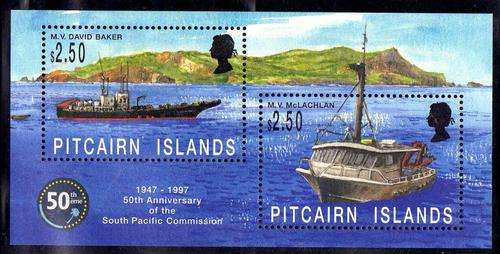 PITCAIRN ISLANDS 1997 "50th ANNIV SOUTH PACIFIC COMMISSION" M/S U.M.M. SG MS 511. CAT 9,50 POUNDS.