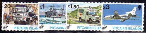 PITCAIRN ISLANDS 1995 "UNO ANNIV" SET OF 4 U.M.M. SG 483-86. CAT 7,20 POUNDS.