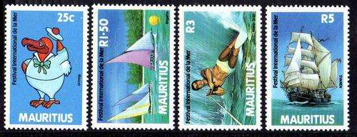 MAURITIUS 1987 "SEA FESTIVAL" SET OF 4 UNMOUNTED MINT. SG 767-770. CAT 9,95 POUNDS.