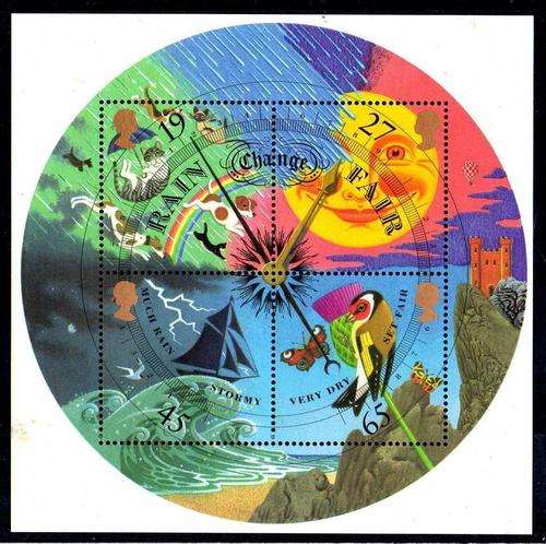 GREAT BRITAIN 2001 "THE WEATHER" MINI SHEET UNMOUNTED MINT. SG MS 2201. CAT 18 POUNDS.