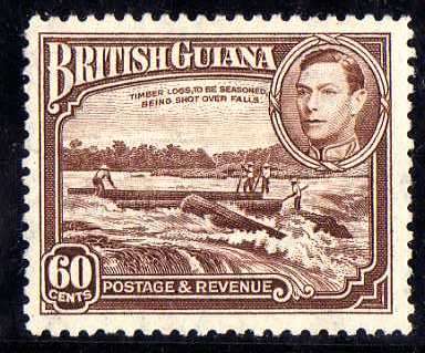 BRITISH GUIANA 1938 DEFINITIVE 60c L.M.M. SG 315. CAT 18 POUNDS.