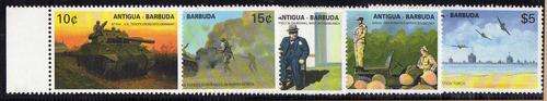 ANTIGUA/BARBUDA 1991 " 50th ANNIV WW II" PART SET OF 5  U.M.M. SG 1475,76,78,80 & 83. CAT 11 POUNDS.