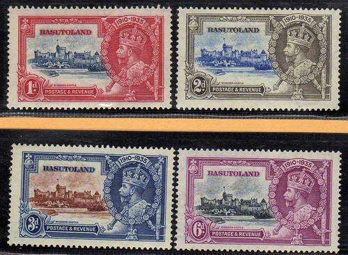 BASUTOLAND 1935 SILVER JUBILEE SET OF 4 L.M.M. SACC 11-14. CAT R240. (2023)