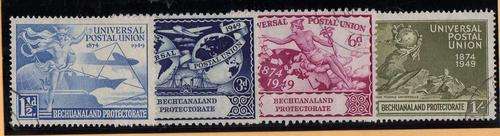 BECHUANALAND 1949 UPU SET OF 4 V.F.U. SACC 133-36. CAT R175. (2015)
