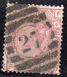 GREAT BRITAIN 1873-80 2,5d ROSY MAUVE PLATE 6 FINE USED. SG 141. CAT 80 POUNDS. (2018)