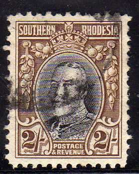SOUTHERN RHODESIA 1931 DEFIN 2/- PERF 12 FINE USED. SACC 27. CAT R180. (SACC 2015)