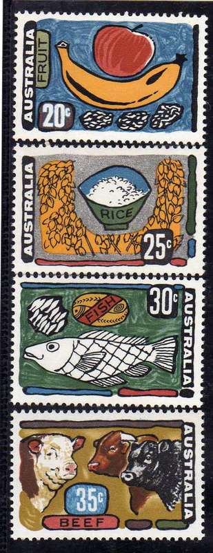AUSTRALIA 1972 "PRIMARY INDUSTRIES" SET OF 4 UMM. SG 510-513. CAT 5,25 POUNDS.