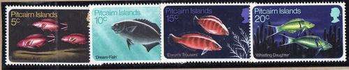 PITCAIRN ISLANDS 1970 "FISH" SET OF 4 U.M.M. SG 111-114. CAT 7,50 POUNDS.