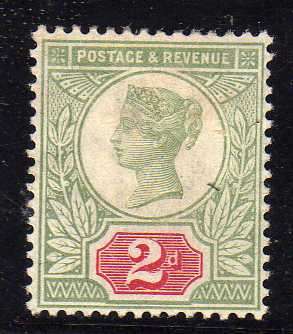 GREAT BRITAIN 1887 2d "JUBILEE" MOUNTED MINT. SG 200 (SIMPLIFIED) CAT 34 POUNDS.