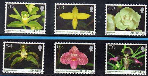JERSEY 2004 "ORCHIDS" 5TH SERIES SET OF 6 UMM. SG 1143-48. CAT 9,50 POUNDS.