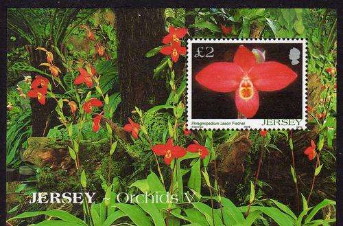 JERSEY 2004 "ORCHID" MINI SHEET UMM. SG MS1149. CAT 6,50 POUNDS.