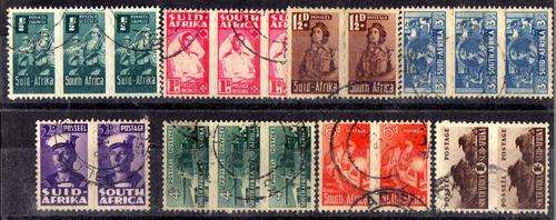 SOUTH AFRICA 1942 SMALL WARS SET OF 8 UNITS VERY FINE USED. SACC 95 - 102. CAT R395.