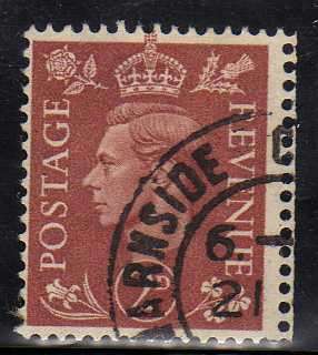 GREAT BRITAIN 1950-52 2d PALE RED BROWN INVERTED W/MARK VFU. SG 506 Wi. CAT 6,50 POUNDS.