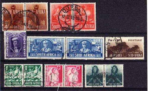 SOUTH AFRICA 1941-42 LARGE WARS SET OF 8 UNITS VFU. SACC 87-94. CAT R1134.