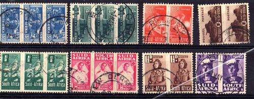 SOUTH AFRICA 1942-44 SMALL WARS SET OF 8 UNITS VFU. SACC 95-102. CAT R395.