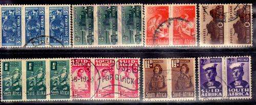 SOUTH AFRICA 1942-44 SMALL WARS SET OF 8 UNITS VFU. SACC 95-102. CAT R395.