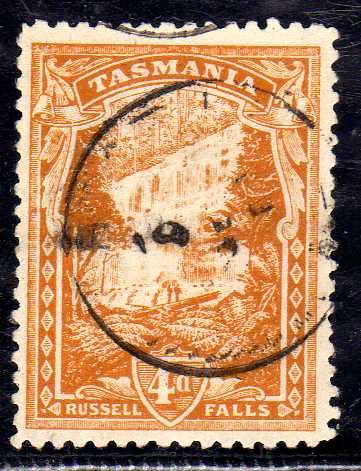 TASMANIA 1899 DEFINITIVE 4d VERY FINE USED. SG 234. CAT 9 POUNDS.