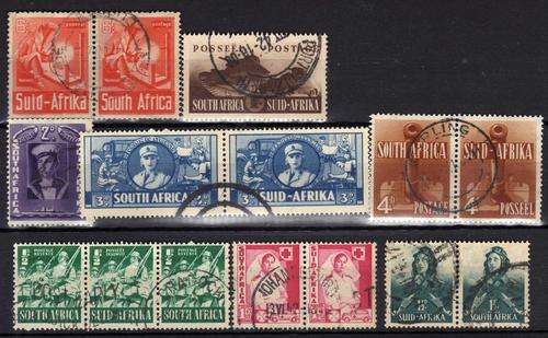 SOUTH AFRICA 1941-42 LARGE WARS SET OF 8 UNITS VFU. SACC 87-94. CAT R1134.