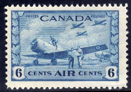 CANADA 1942 6c MOUNTED MINT. SG 399. CAT 30 POUNDS.