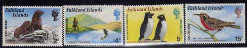 FALKLAND ISLANDS 1974 TOURISM SET OF 4 LMM. SG 296-299. CAT 22 POUNDS.