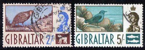 GIBRALTAR 1960 2/- & 5/- VERY FINE USED. SG 170-171. CAT 10,75 POUNDS.