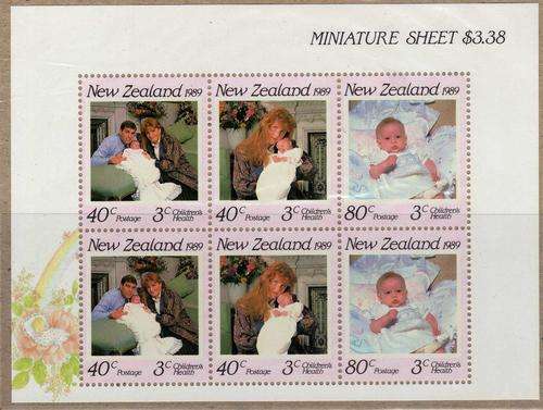 NEW ZEALAND 1989 HEALTH MINI SHEET UMM. SG MS 1519. CAT 5,50 POUNDS.