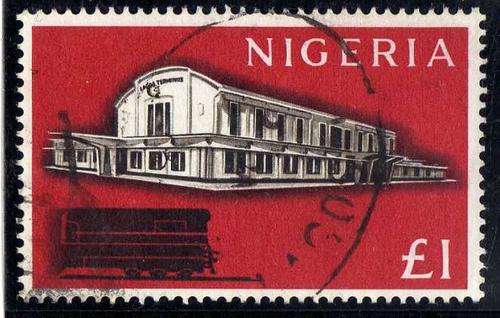 NIGERIA 1961 1 POUND DEFIN V.F.USED. SG 101. CAT 18 POUNDS.