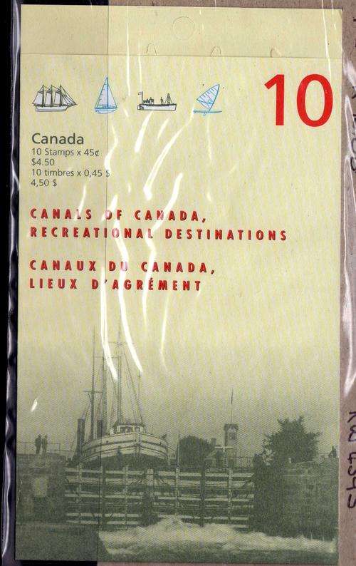 CANADA 1998 "CANADIAN CANALS" BOOKLET WITH SET OF 10 STAMPS UMM. SG 1795-1804. CAT 11 POUNDS.