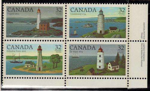 CANADA 1984 "LIGHT HOUSES" SET OF 4 U.M.M. SG 1128-31. CAT 7 POUNDS.