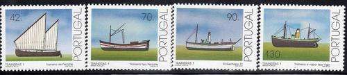 PORTUGAL 1993 "TRAWLERS" 1st SERIES SET OF 4 UMM. SG 2345-8. CAT 5,15 POUNDS.
