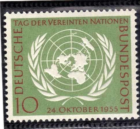 GERMANY WEST 1955 UN DAY UMM. SG 1147. CAT 5,25 POUNDS.
