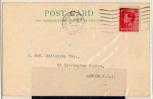GREAT BRITAIN 14.9.1936 KEVIII 1d FIRST DAY COVER. SG 458. CAT 170 POUNDS.