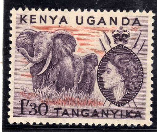 KENYA UGANDA & TANGANYIKA 1954 1/3d L.M.M. SG 176. CAT 14 POUNDS.