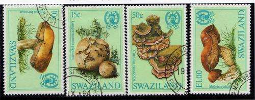 SWAZILAND 1984 "FUNGI" SET OF 4 VFU. SG 462-5. CAT 8,85 POUNDS.