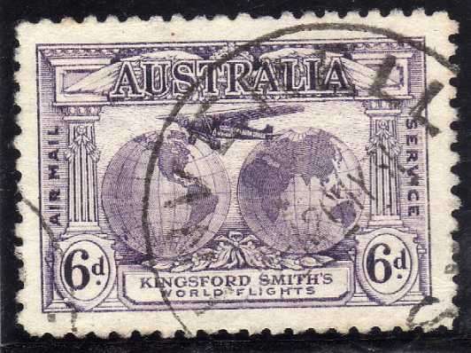 AUSTRALIA 1931 6d AIR V.F.U. SG 123. CAT 16 POUNDS.