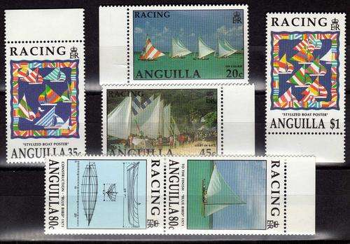 ANGUILLA 1992 "SAILING DINGHY RACING" SET OF 6 U.M.M. SG 890-95. CAT 17,75 POUNDS.
