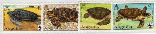 ANGUILLA 1983 "TURTLES" SET OF 4 L.M.M. SG 560-63. CAT 28 POUNDS.