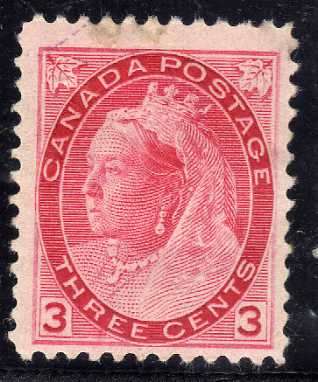 CANADA 1898-1902 3c ROSE-CARMINE MOUNTED MINT. SG 156. CAT 75 POUNDS.