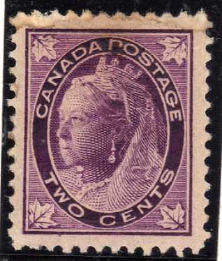 CANADA 1897-98 2c VIOLET MOUNTED MINT. SG 144. CAT 22 POUNDS.