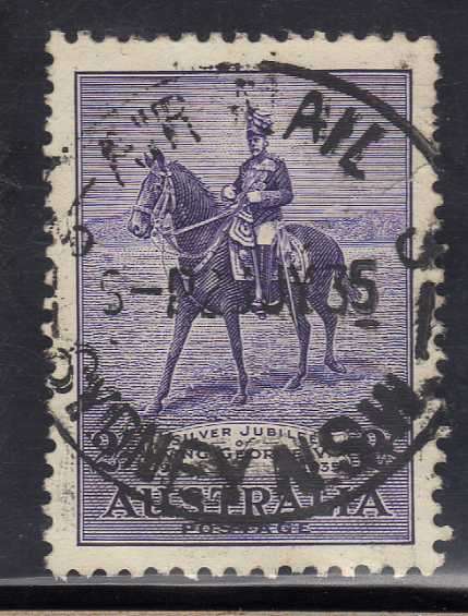 AUSTRALIA 1935 SILVER JUBILEE 2/- FAIR USED (SMALL TEAR) SG 158. CAT 55 POUNDS.