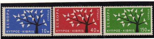 CYPRUS 1963 EUROPA SET OF 3 MOUNTED MINT. SG 224-226. CAT 28 POUNDS.