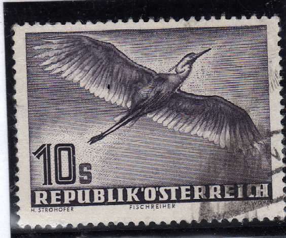 AUSTRIA 1950 AIR 10s VERY FINE USED. SG 1220. CAT 75 POUNDS.