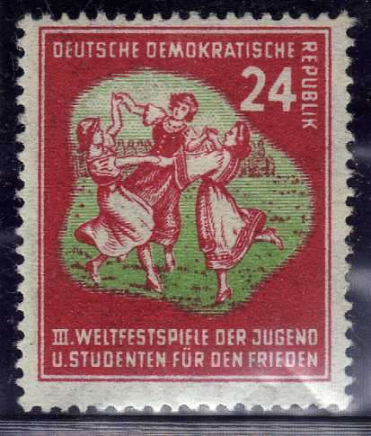 GERMANY DDR 1951 "YOUTH FESTIVAL" 24pf M/MINT. SG E47. CAT 17 POUNDS.