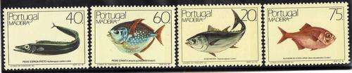 MADEIRA 1985 + 1986 FISH 2 SETS OF 2 UMM. SG 216-217 + 222-223. CAT 12 POUNDS.