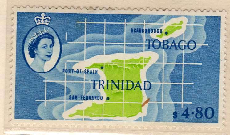 TRINIDAD + TOBAGO 1960 DEFIN $4,80 LMM. SG 297. CAT 22 POUNDS.