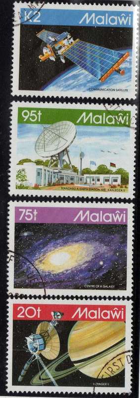 MALAWI 1992 "SPACE YEAR" SET OF 4 VFU. SG 905-908. CAT 9,25 POUNDS.
